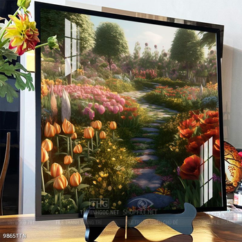 Tranh phon thủy sông, núi và mặt trời