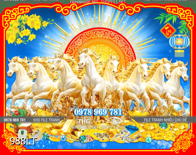 File lịch Tết Bát Mã Truy Phong 988LT File lịch Tết Bát Mã Truy Phong 988LT