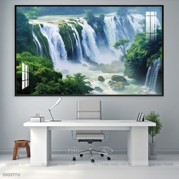 Tranh phong thủy nước non tuyệt đẹp