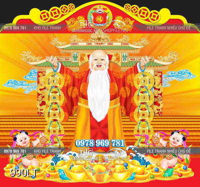File bìa lịch tết thần tài ông thọ cầm vàng 990LT File bìa lịch tết thần tài ông thọ cầm vàng 990LT
