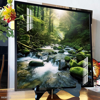 Tranh phong thủy phong cảnh thác nước thiên nhiên