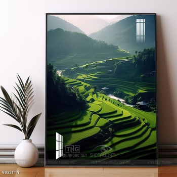 Tranh phong thủy nước non tuyệt đẹp