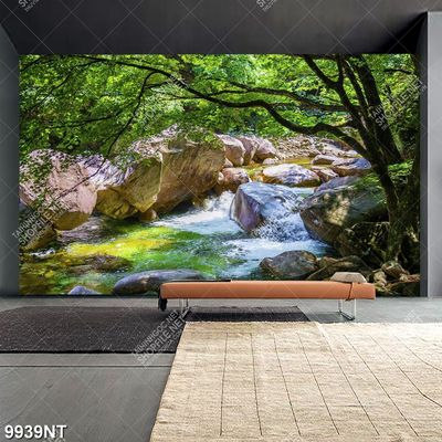 Tranh suối nước trong rừng xanh 9939NT