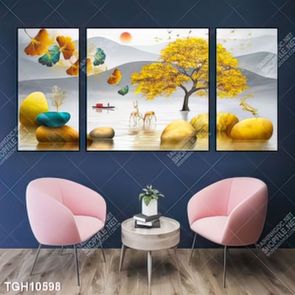 Tranh ghép 3d in vải canvas