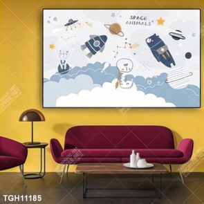 Tranh ghép 3d in vải canvas