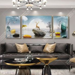 Tranh treo tường ghép bộ nhiều tấm đẹp hiện đại