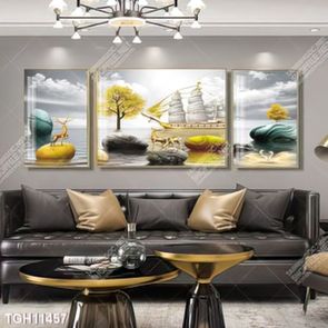 Tranh ghép theo bộ trang trí tường nhà độc đáo