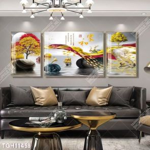 Tranh ghép tôn vẻ đẹp mảng tường trắng