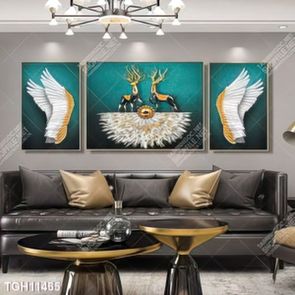 Tranh canvas decor phòng khách đẹp hiện đại