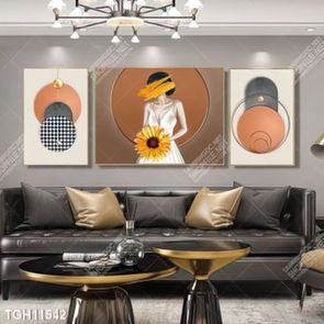 Tranh ghép theo bộ trang trí tường nhà độc đáo