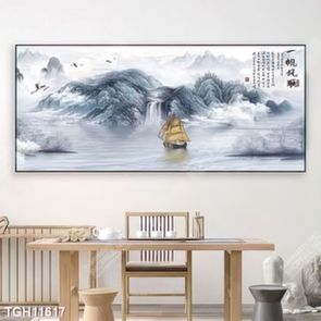 Tranh treo phòng khách đẹp ghép bộ