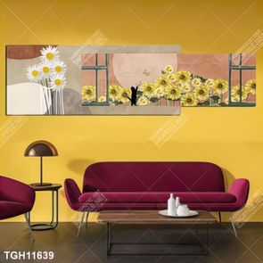 Tranh ghép theo bộ trang trí tường nhà độc đáo