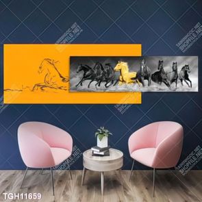 Tranh treo phòng khách đẹp ghép bộ