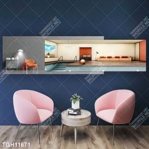 Tranh ghép tráng gương treo trang trí tường