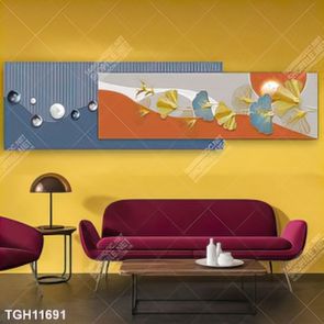Tranh ghép 3d in vải canvas