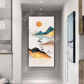Tranh canvas decor phòng khách đẹp hiện đại