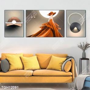 Tranh decor phong cách nội thất tối giản