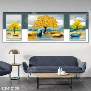 Tranh ghép tôn vẻ đẹp mảng tường trắng
