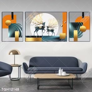 Tranh ghép tôn vẻ đẹp mảng tường trắng