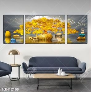 Tranh treo tường ghép bộ nhiều tấm đẹp hiện đại