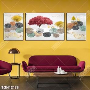 Tranh ghép 3d in vải canvas