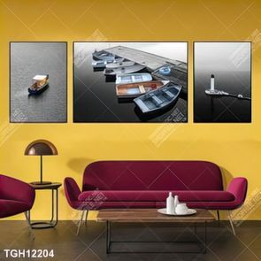 Tranh treo phòng khách đẹp ghép bộ
