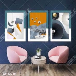 Tranh treo phòng khách đẹp ghép bộ