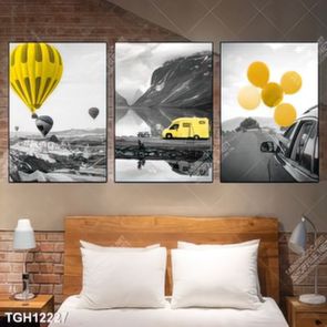 Tranh ghép tôn vẻ đẹp mảng tường trắng