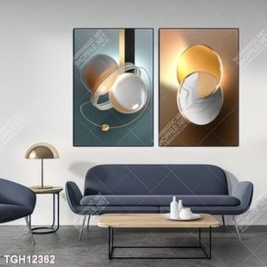 Tranh treo phòng khách đẹp ghép bộ