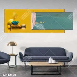Tranh ghép tôn vẻ đẹp mảng tường trắng