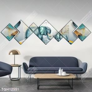 Tranh treo phòng khách đẹp ghép bộ
