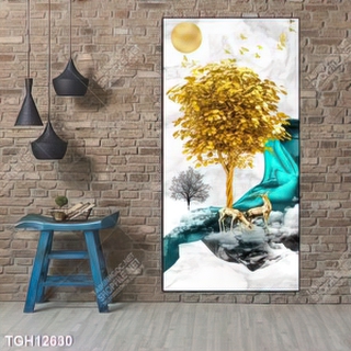 Tranh ghép tôn vẻ đẹp mảng tường trắng