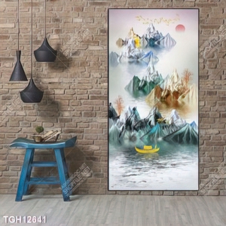 Tranh treo phòng khách đẹp ghép bộ