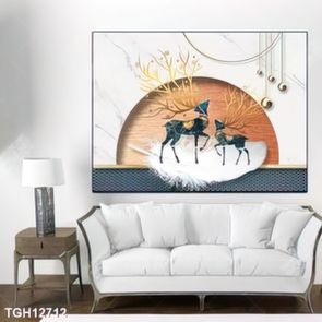 Tranh canvas decor phòng khách đẹp hiện đại