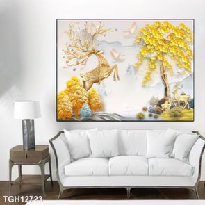 Tranh ghép tôn vẻ đẹp mảng tường trắng