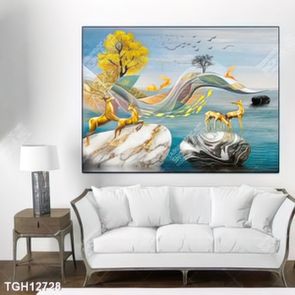 Tranh treo tường 3D đẹp cho phòng khách hiện đại