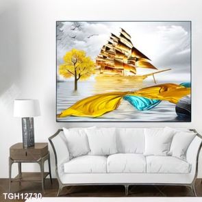 Tranh canvas decor phòng khách đẹp hiện đại
