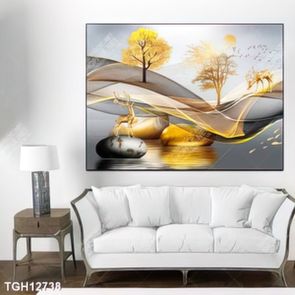 Tranh ghép 3d in vải canvas