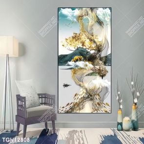 Tranh ghép tôn vẻ đẹp mảng tường trắng