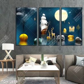Tranh canvas decor phòng khách đẹp hiện đại