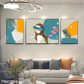 Tranh ghép theo bộ trang trí tường nhà độc đáo
