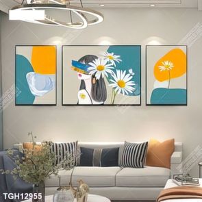 Tranh ghép tôn vẻ đẹp mảng tường trắng