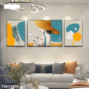 Tranh decor phong cách nội thất tối giản