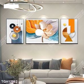 Tranh canvas decor phòng khách đẹp hiện đại
