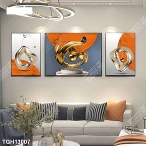 Tranh treo phòng khách đẹp ghép bộ
