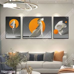Tranh treo phòng khách đẹp ghép bộ