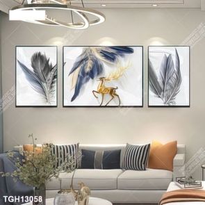 Tranh ghép tôn vẻ đẹp mảng tường trắng