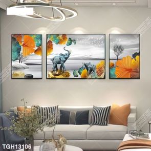 Tranh ghép 3d in vải canvas