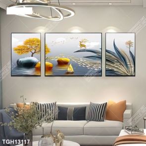 Tranh ghép theo bộ trang trí tường nhà độc đáo