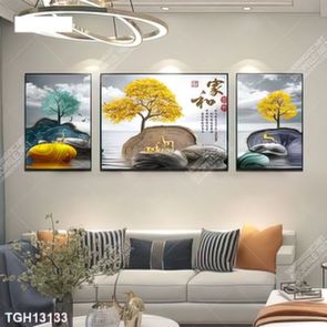 Tranh ghép 3d in vải canvas